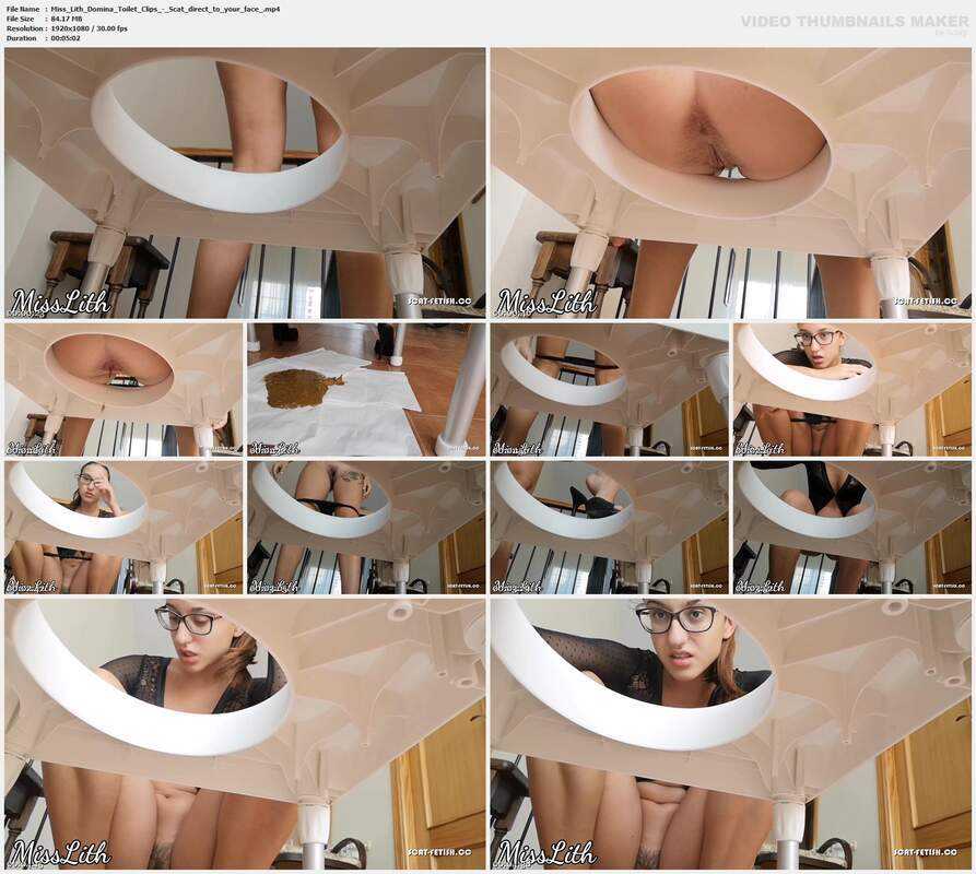 Miss Lith Domina Toilet Clips - Scat direct to your face