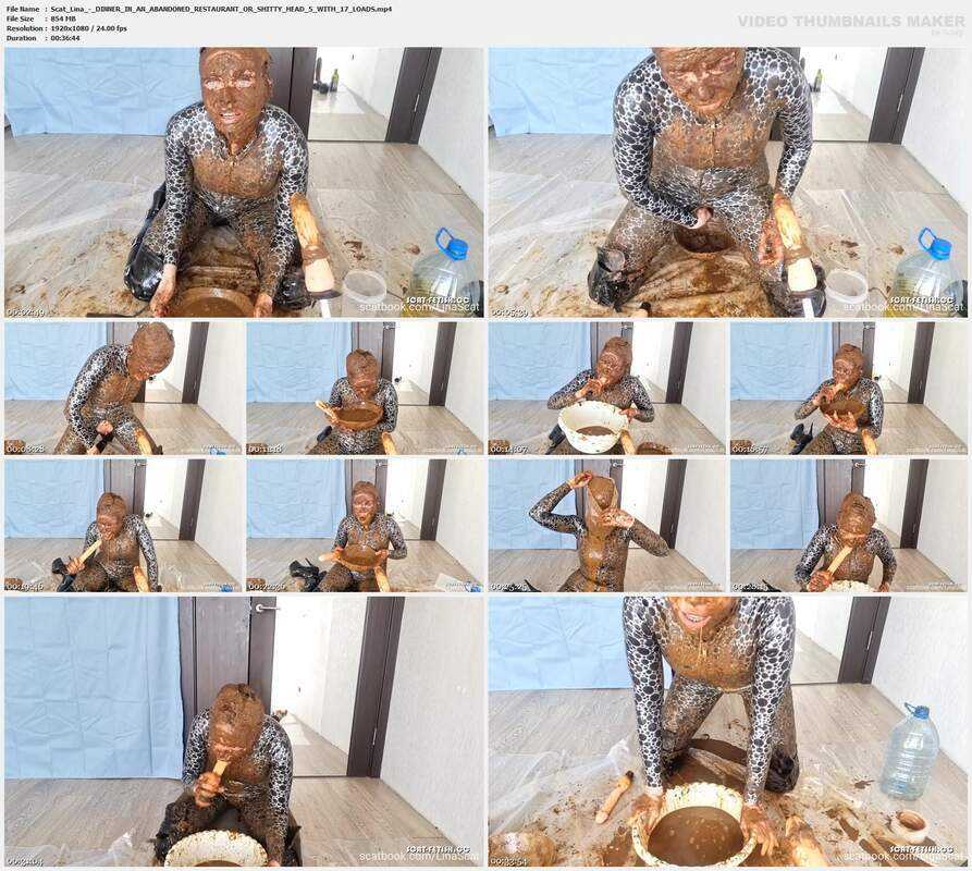 Scat Lina - DINNER IN AN ABANDONED RESTAURANT OR SHITTY HEAD 5 WITH 17 LOADS