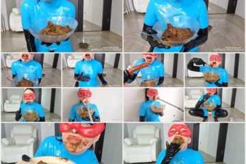 Scat Lina - PLAYING WITH SHIT IN A LATEX OUTFIT PART 1 WITH 11 LOADS OF SHIT