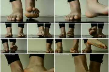 Amazon PLASTERS puny man under her COLOSSAL soles! TATTOOED FLAT!