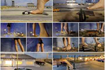 Strength GTS Dioramas - GIantess Girl Crushes the city