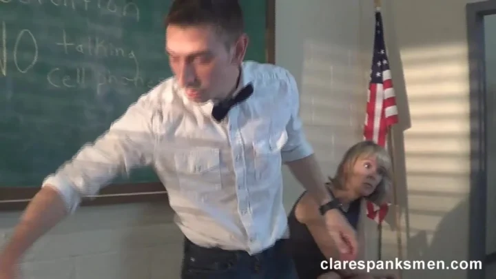 Clare Spanks Men  Patrick and his Classmates Spanked