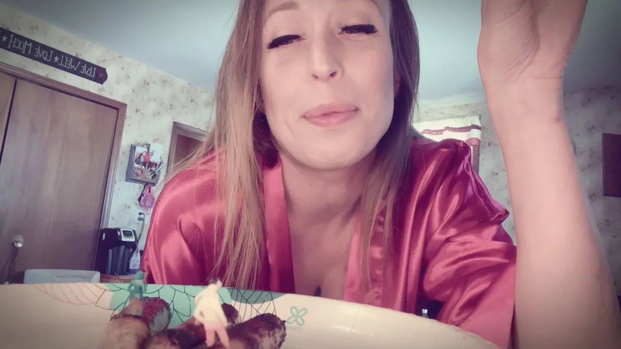 Step Mommy Giantess Eats Tiny Son Breakfast