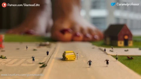 Giantess EditZ – Caramelprofessor Giantess pujas city part 7